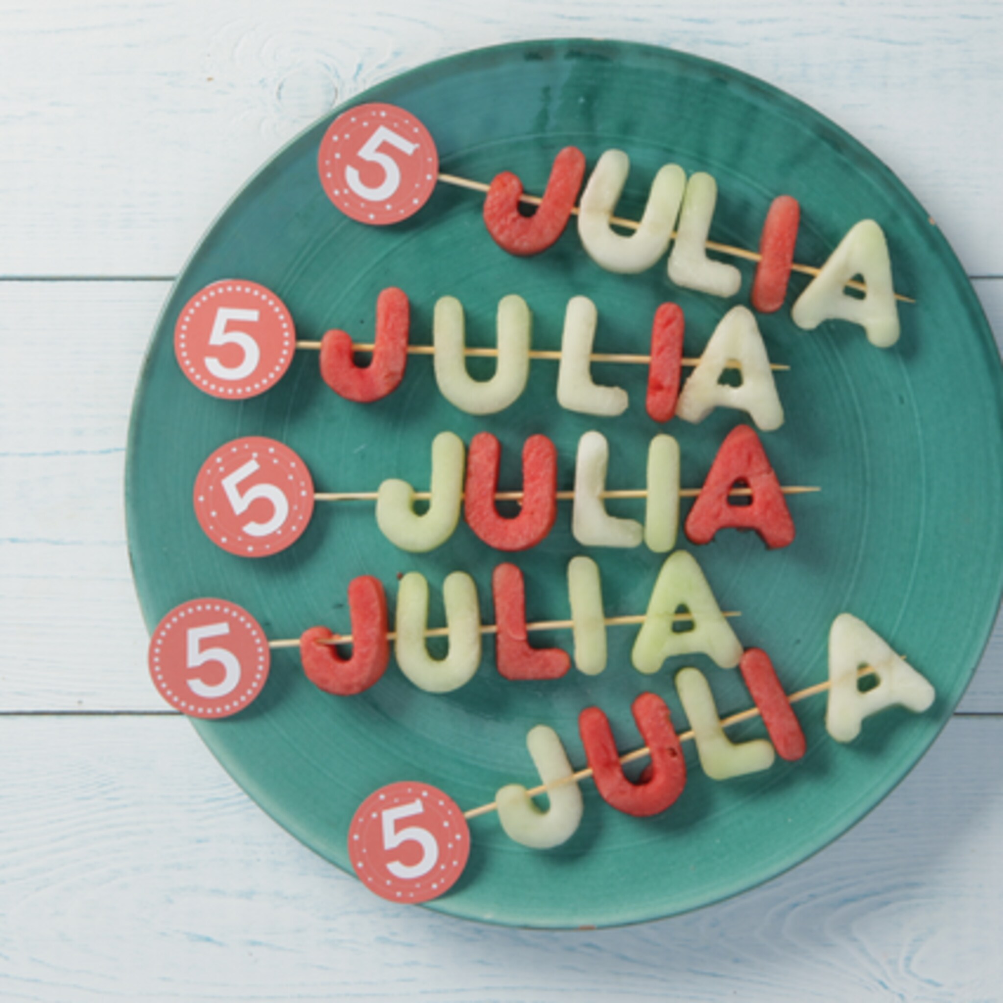 kindertraktatie naam in fruitletters