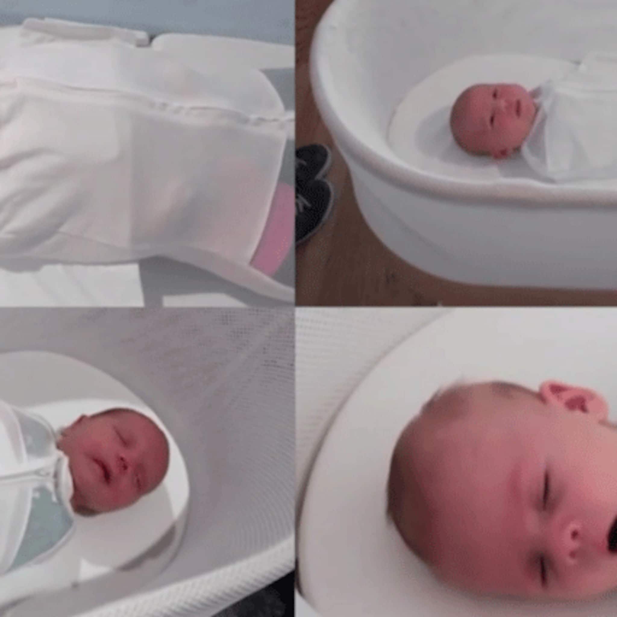 dit bedje wiegt je baby automatisch in slaap als hij huilt