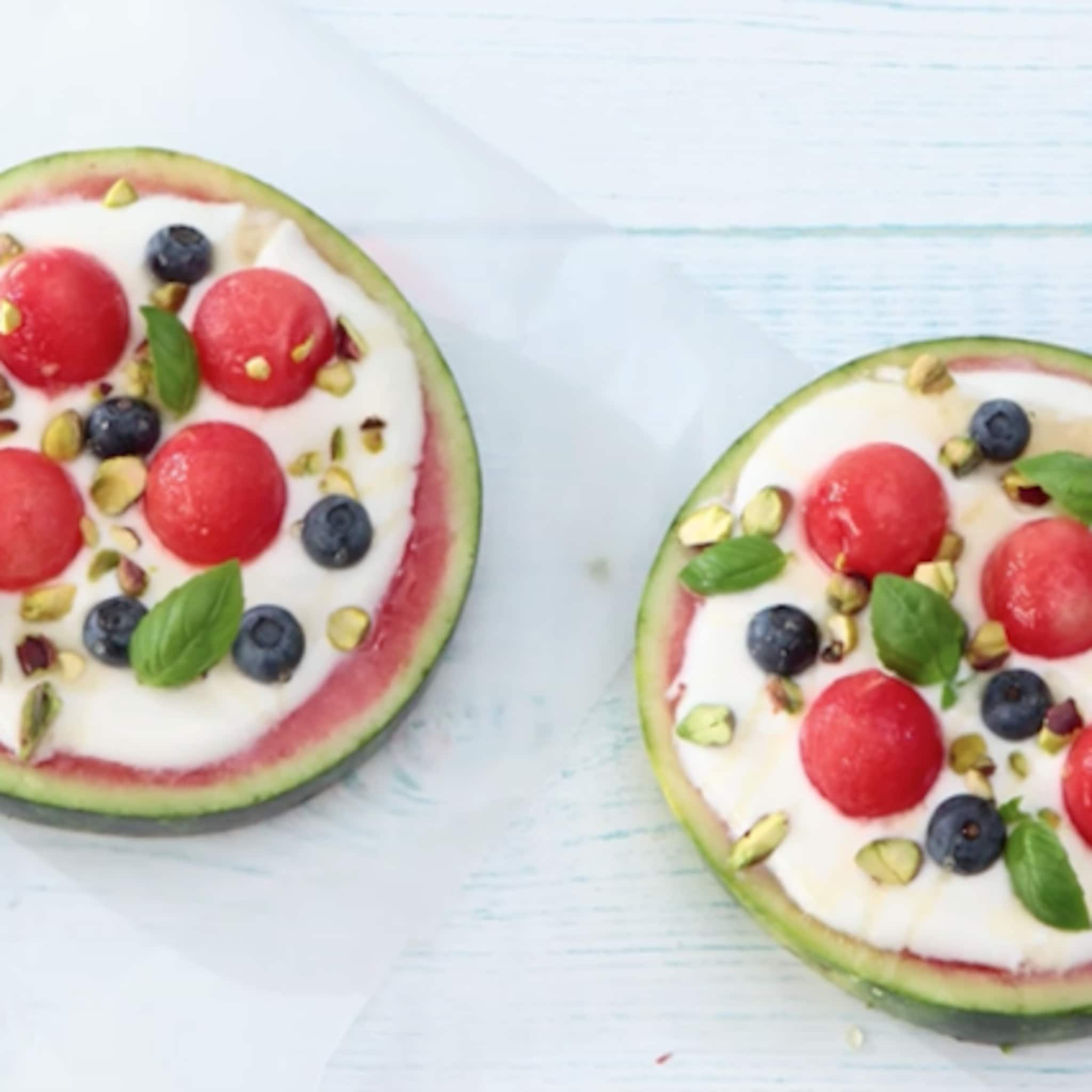 tip voor verjaardagsfeestje meloen fruit pizza s