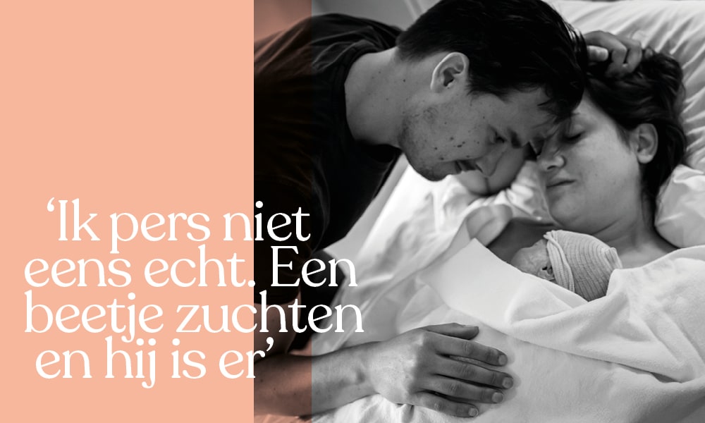 Inge’s bevallingsverhaal: ‘Ik pers niet eens echt. Een beetje zuchten en hij is er.’ Mirjam Cremer Pure Life Geboortefotografie