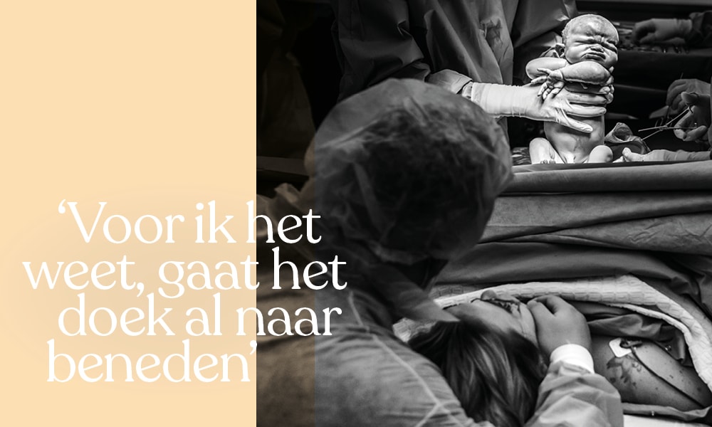Kims bevallingsverhaal: ‘Het bad is niet vol te houden. Ik word nog misselijker’ Mirjam Cremer Pure Life Geboortefotografie