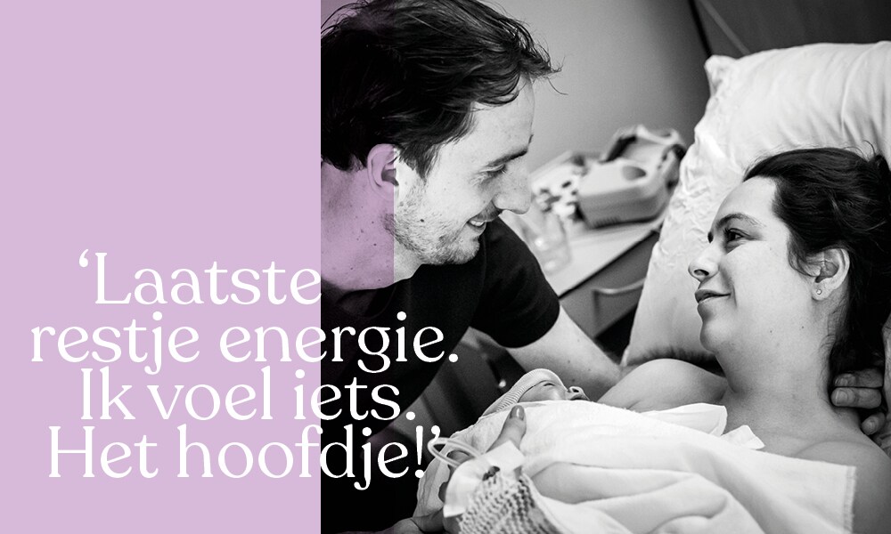 Sandra’s bevallingsverhaal: ‘Geef me iets tegen de uitputting. Pijnstilling ofzo?’ Mirjam Cremer Pure Life Geboortefotografie