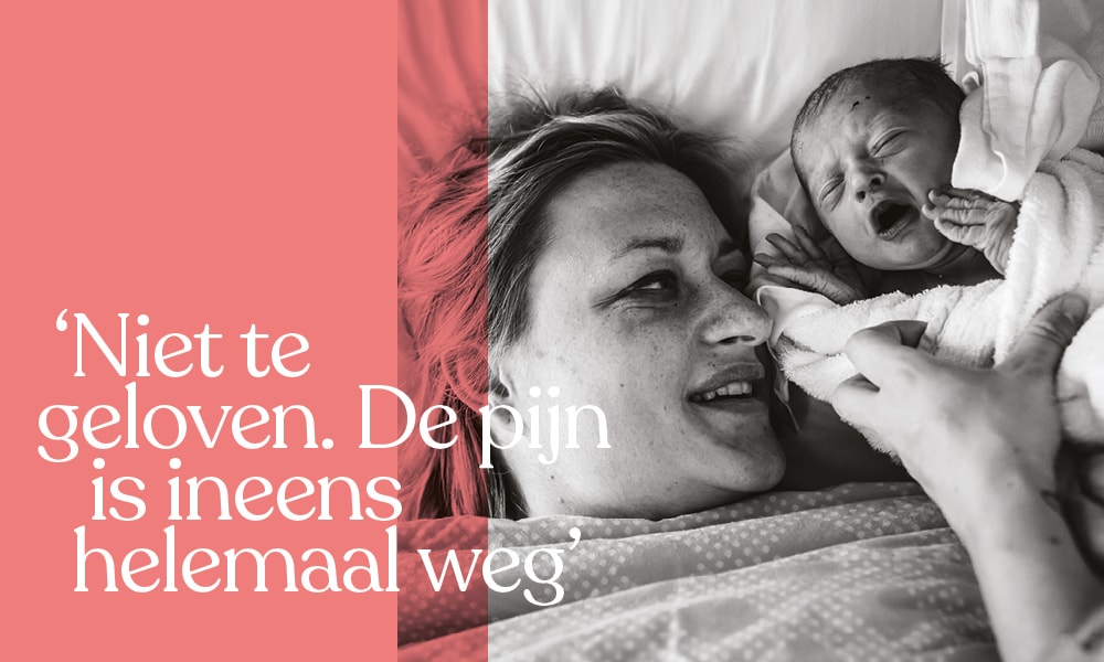 Astrids bevallingsverhaal: ’10 centimeter ontsluiting. Het overvalt me. Ik moet persen!’ Mirjam Cremer - Pure Life Geboortefotografie