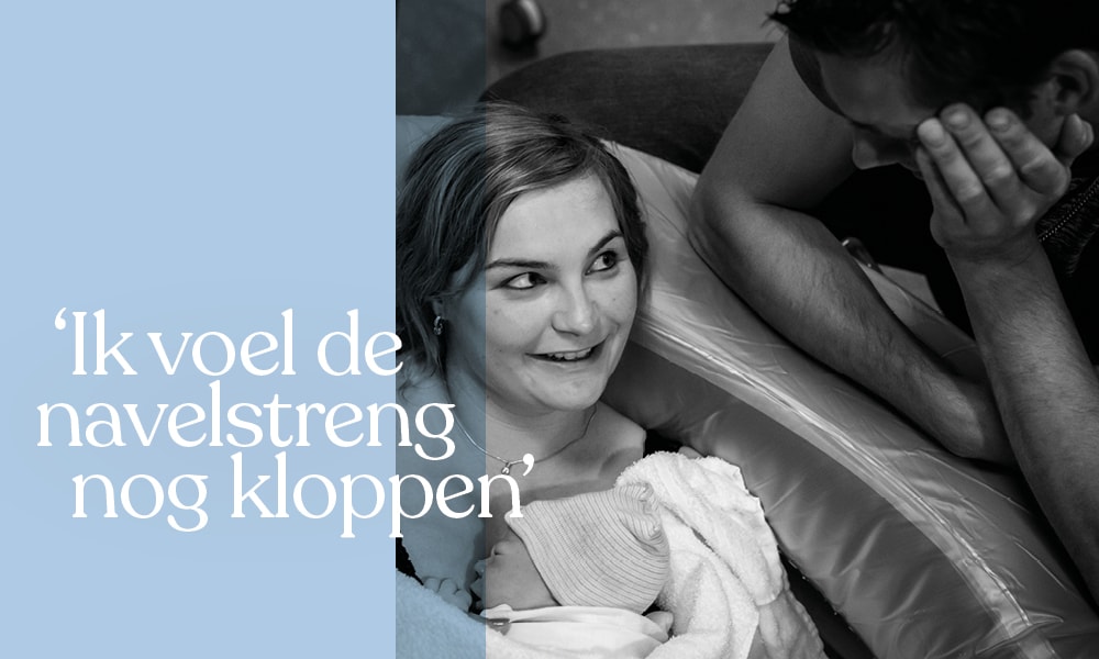 Marjoleins bevallingsverhaal: ‘Ik voelde de navelstreng nog kloppen’ Mirjam Cremer Pure Life Geboortefotografie