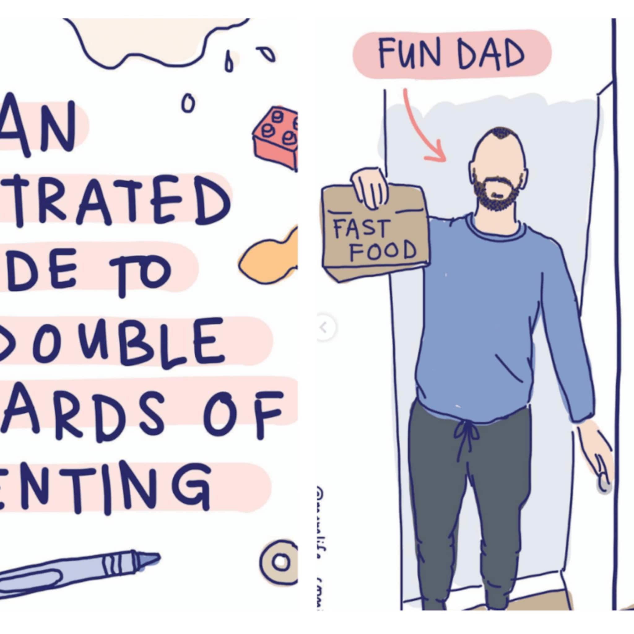 om te delen rake cartoons over dubbele standaard voor vaders en moeders