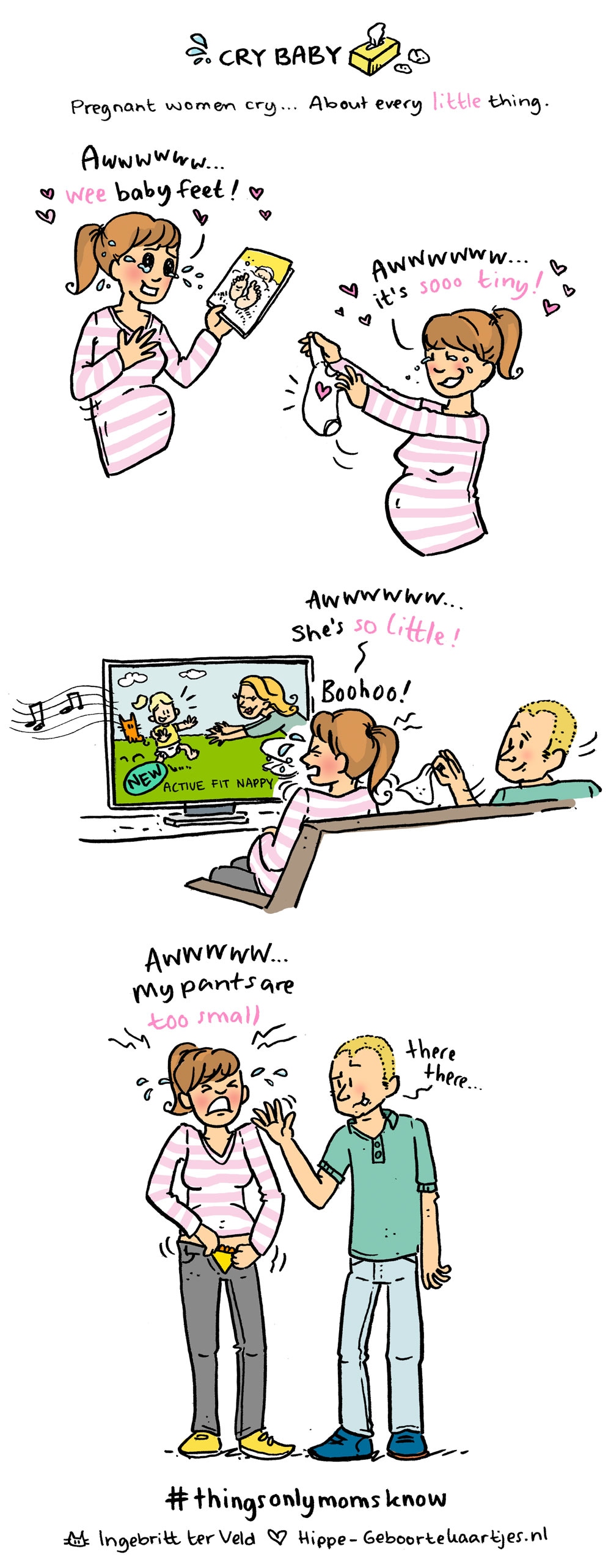 10x hilarische cartoons: van zwangere vrouw tot kersverse moeder Ouders van Nu Redactie