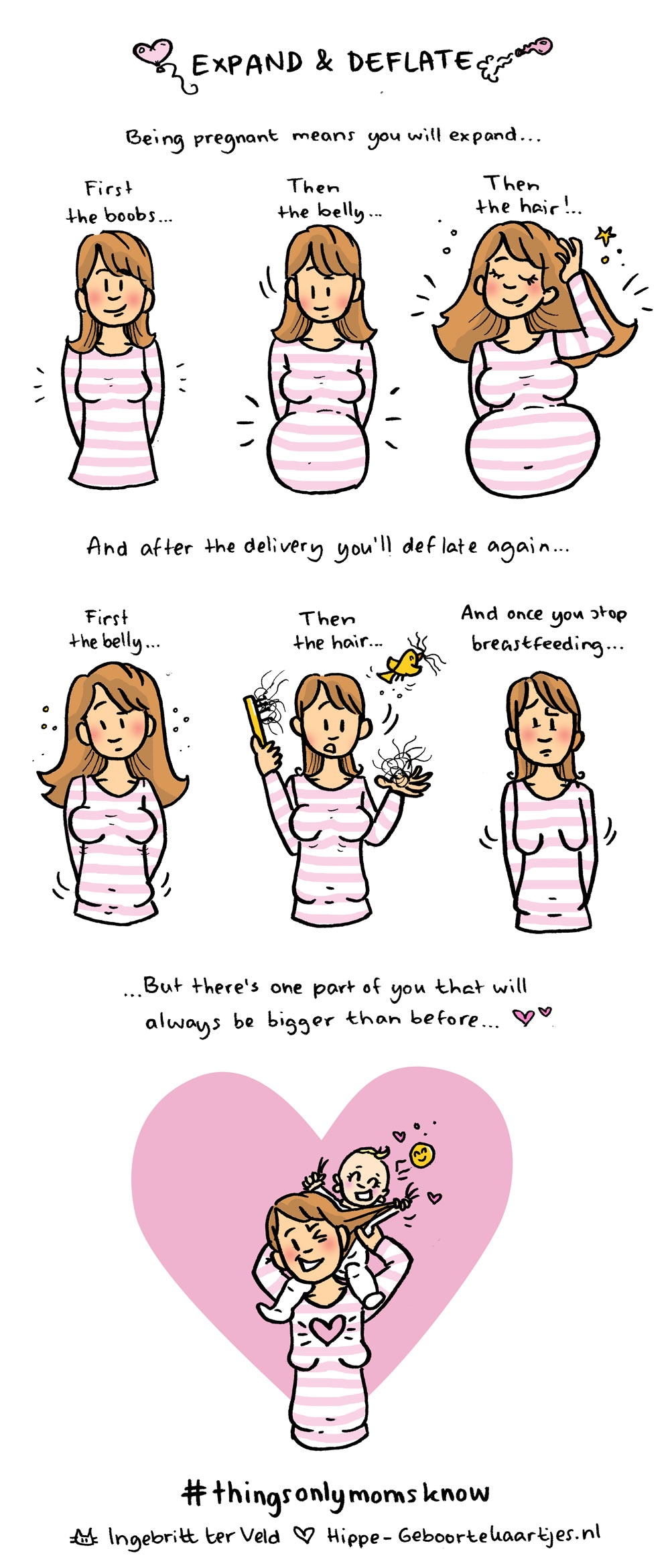 10x hilarische cartoons: van zwangere vrouw tot kersverse moeder Ouders van Nu Redactie