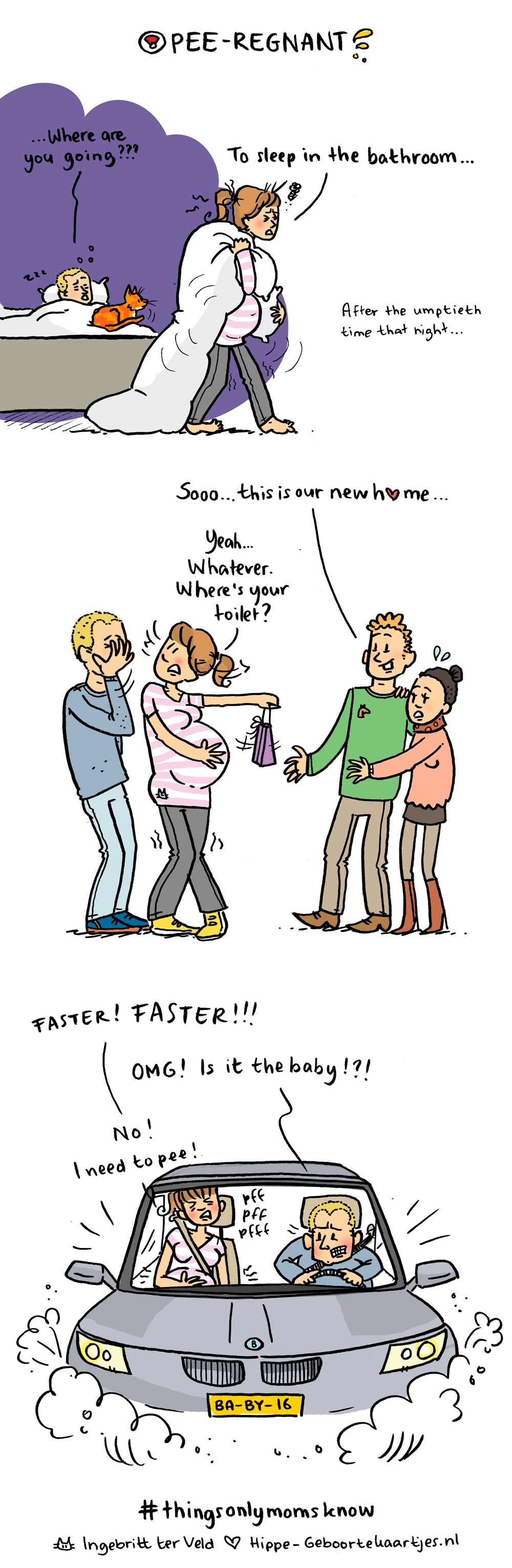 10x hilarische cartoons: van zwangere vrouw tot kersverse moeder Ouders van Nu Redactie