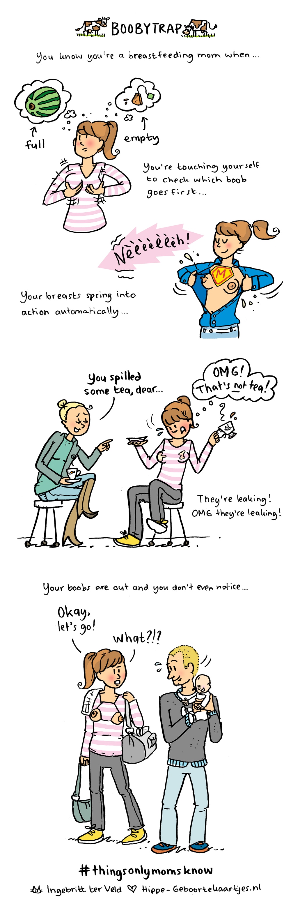 10x hilarische cartoons: van zwangere vrouw tot kersverse moeder Ouders van Nu Redactie