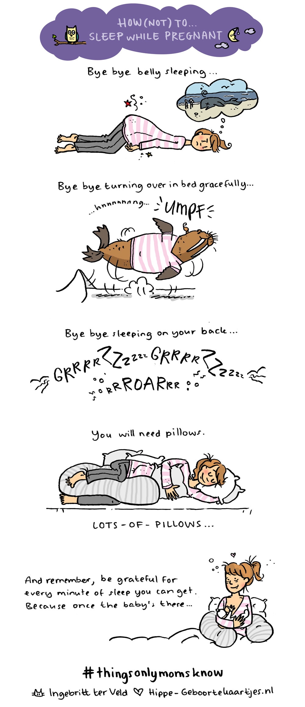 10x hilarische cartoons: van zwangere vrouw tot kersverse moeder Ouders van Nu Redactie