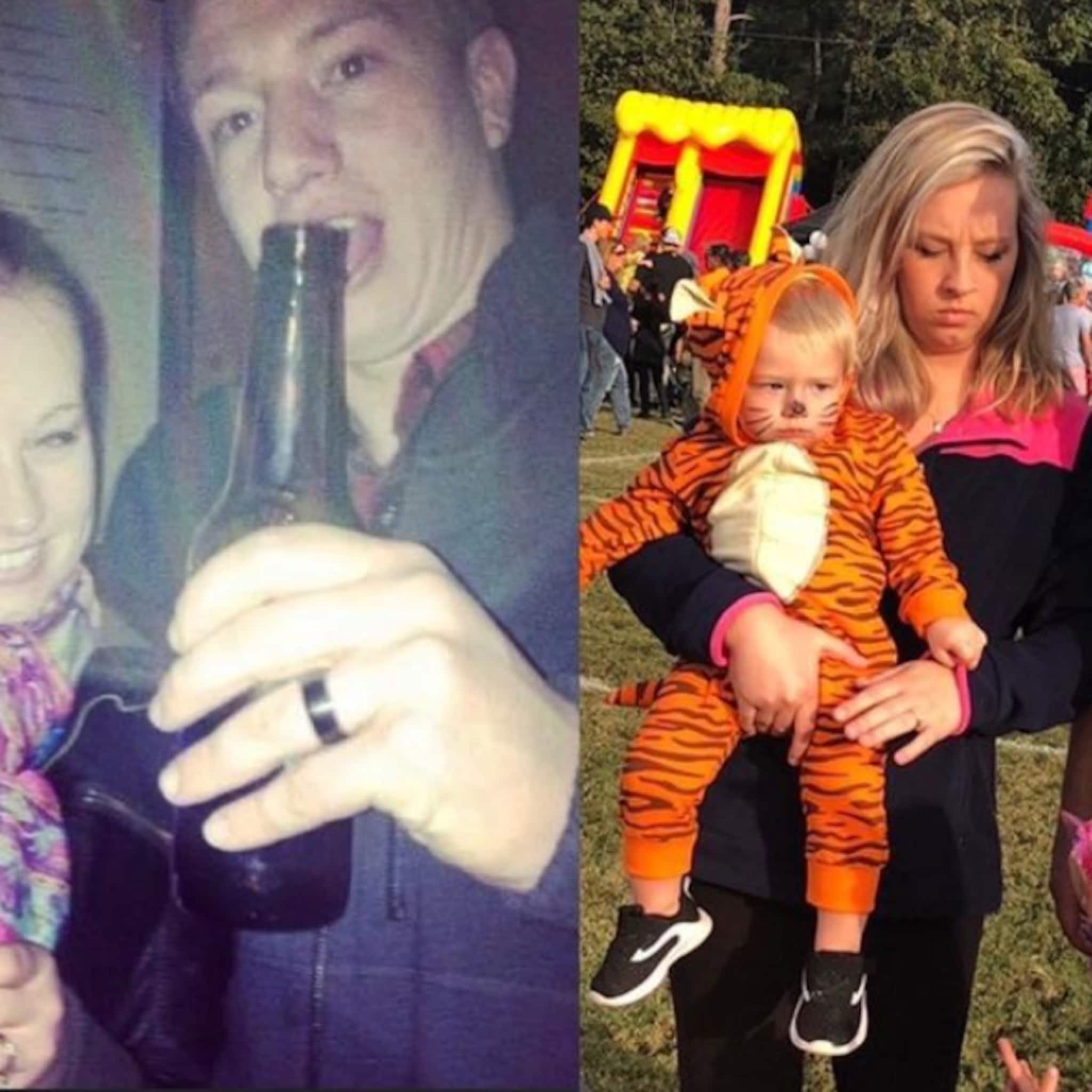 12 hilarische foto s van ouders voor en na het krijgen van een kind