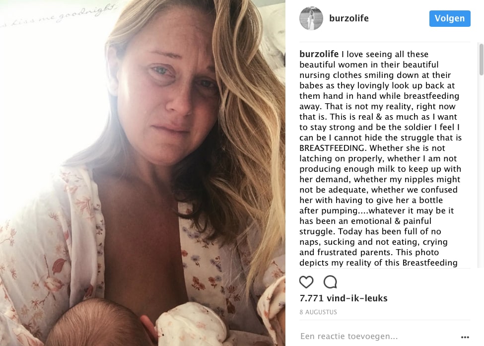Moeder laat keerzijde van het borstvoeding geven zien met goudeerlijke selfie Ouders van Nu Redactie