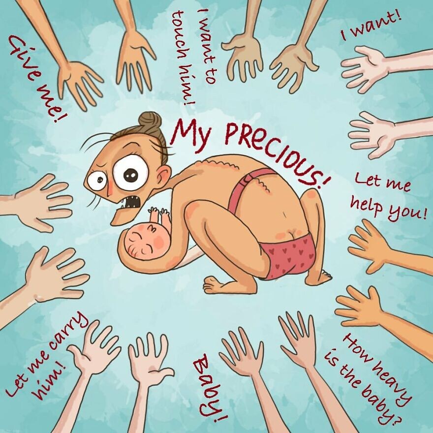 15 goudeerlijke cartoons over het leven met een baby Ouders van Nu Redactie