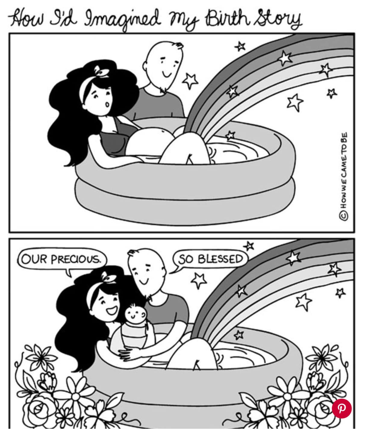 De bevalling in 8 cartoons: verwachting versus realiteit Ouders van Nu Redactie