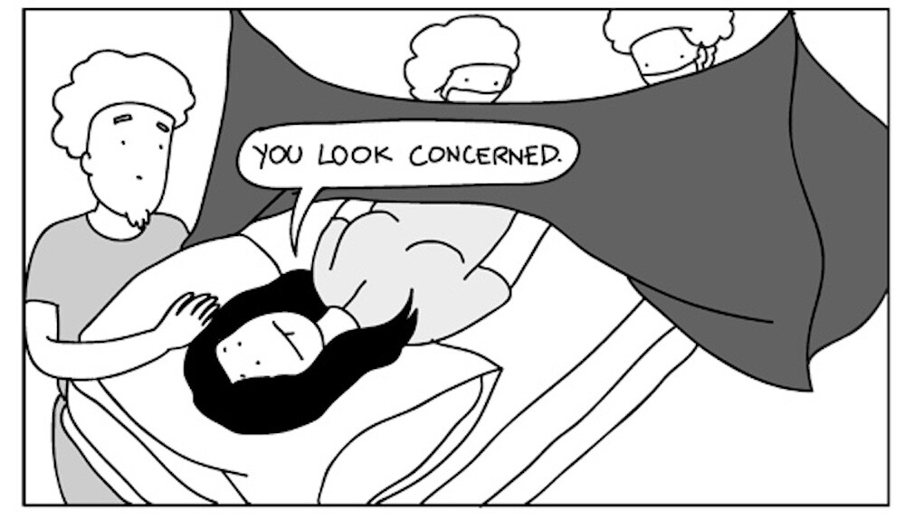 De bevalling in 8 cartoons: verwachting versus realiteit Ouders van Nu Redactie
