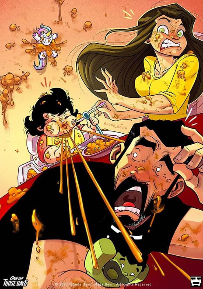 14 herkenbare en té geestige cartoons over het leven van jonge ouders Ouders van Nu Redactie