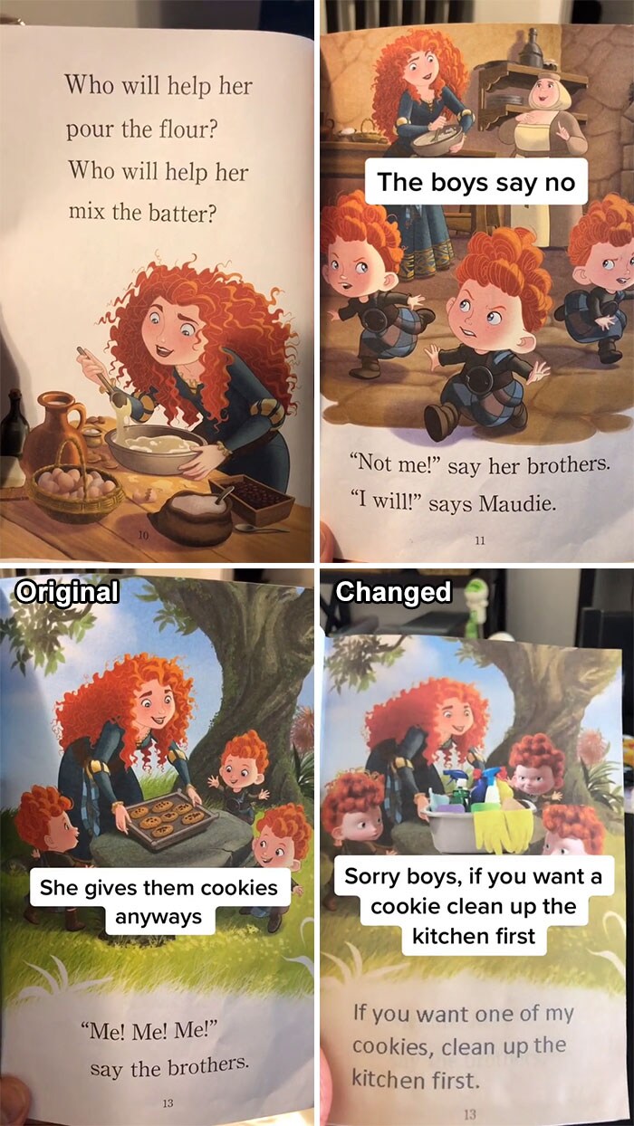 Verontwaardigde vader corrigeert genderstereotypen in Disneyboeken van dochtertje Ouders van Nu Redactie