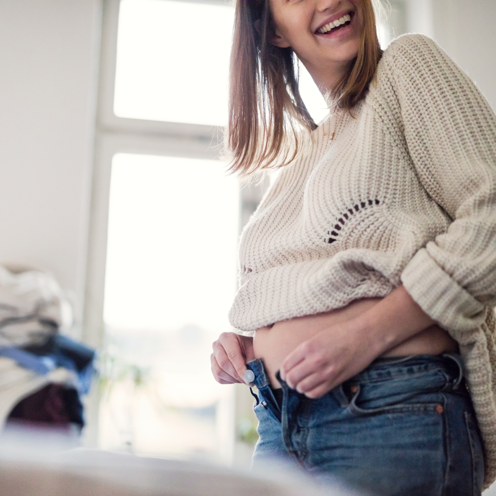 slim dankzij deze truc past je babybuik in je gewone jeans
