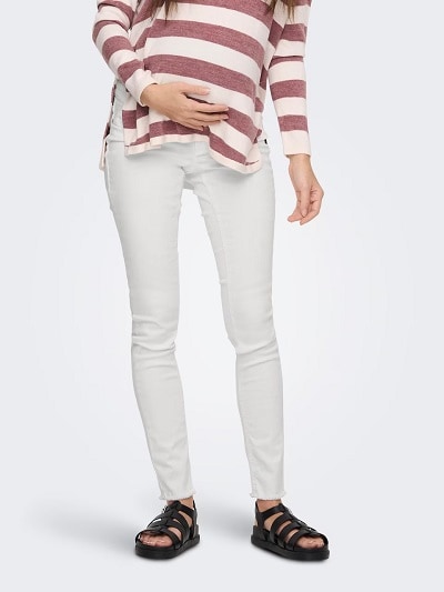 Witte zwangerschapsbroek Only Maternity