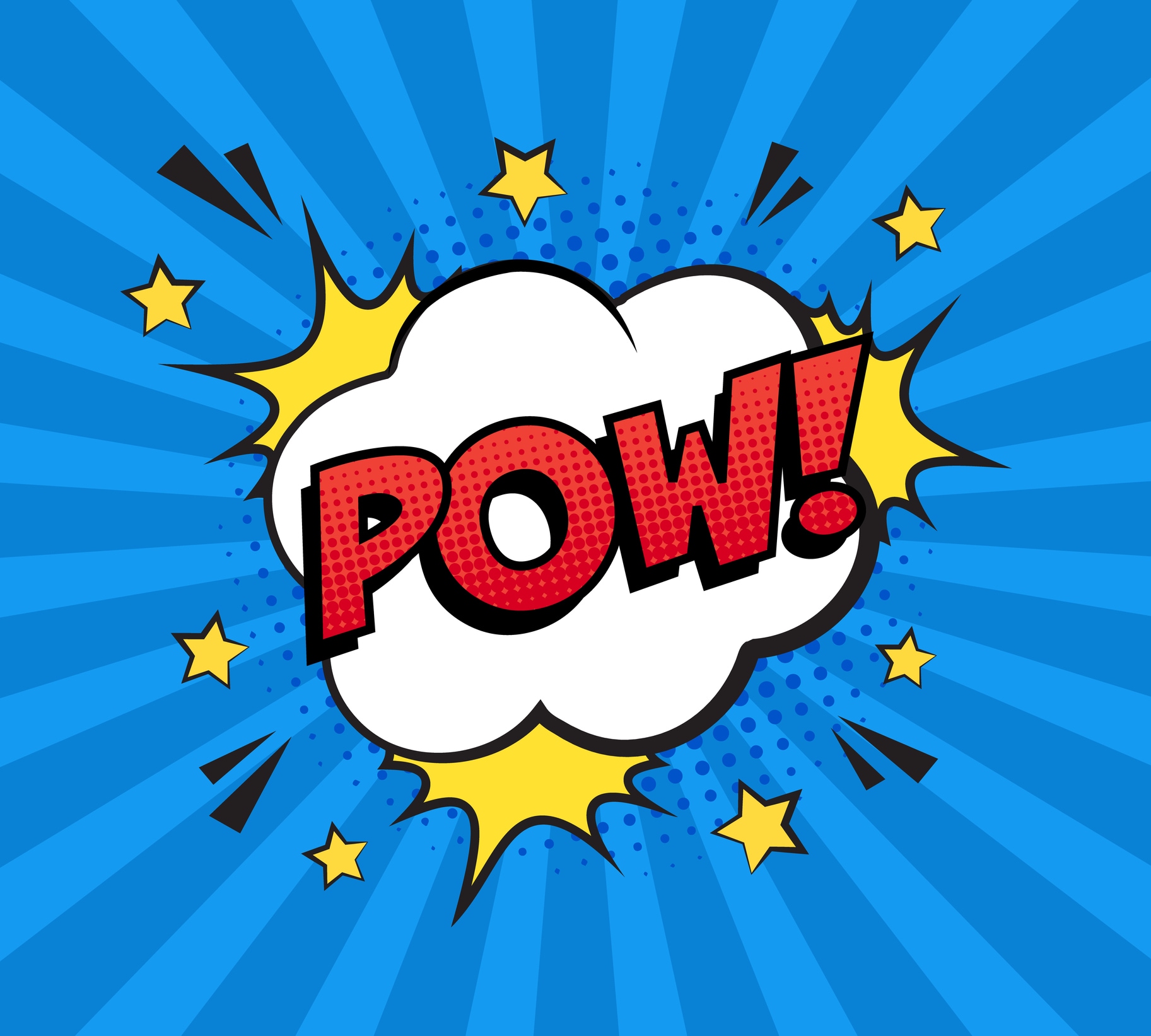 pop art style, POW! ballonnetje Getty Images/iStockphoto