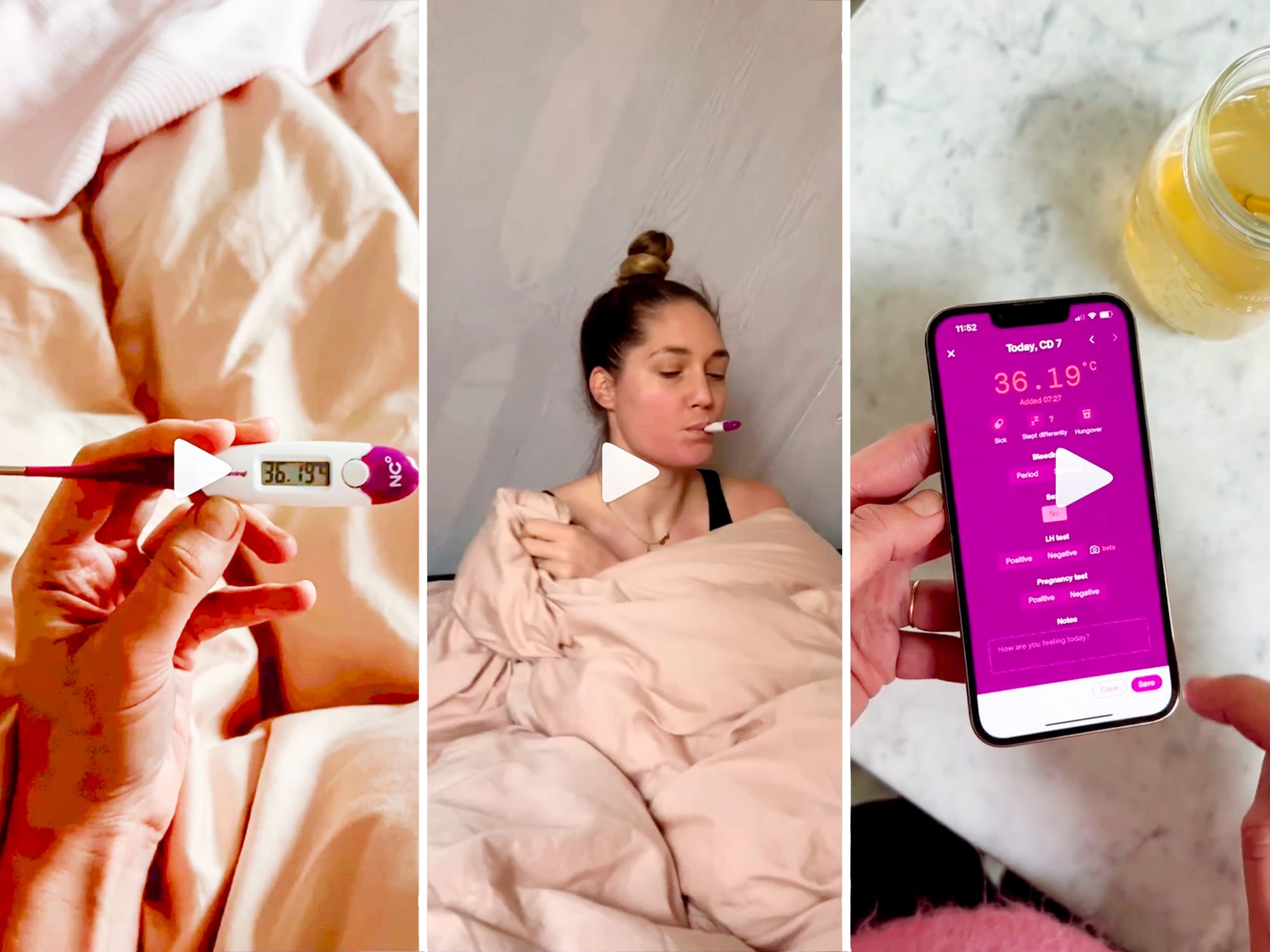 Rens Kroes promoot op haar Instagram een app voor anticonceptie. privebeeld