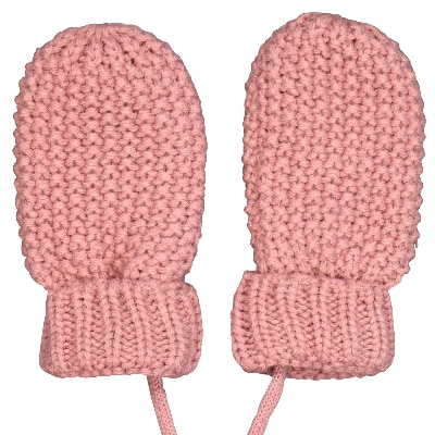 gebreide babywanten met koord in het roze HEMA