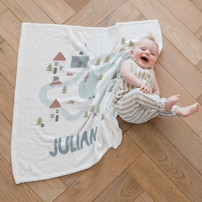 babydeken met naam YourSurprise