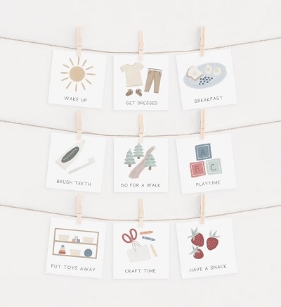 dagritmekaarten printables LittleFolkPrintables