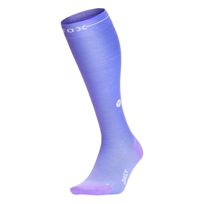 lilakleurige STOX compressiekous STOX Energy Socks