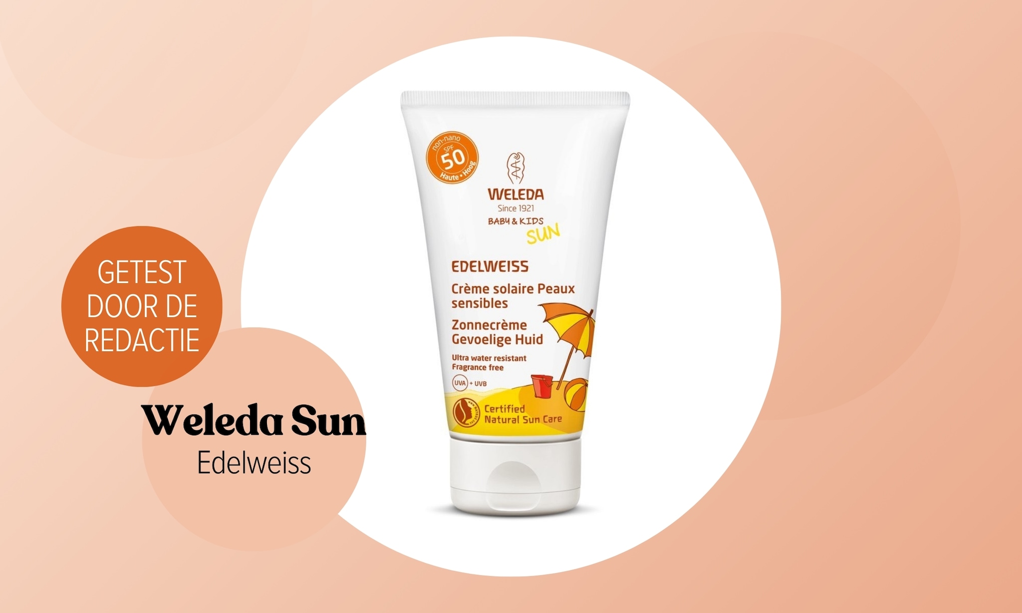 Weleda Sun Edelweiss zonnebrand baby en kind Weleda