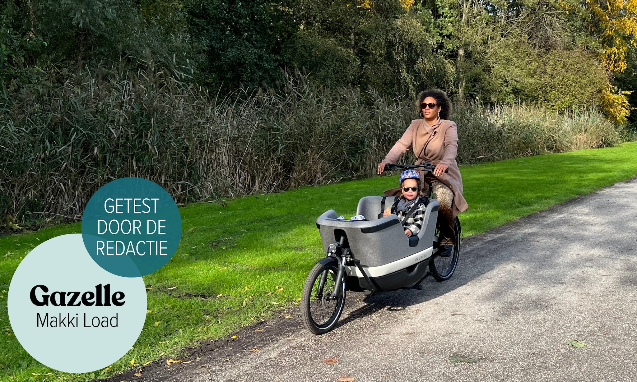 redacteur naomi op gazelle makki load elektrische bakfiets Ouders van Nu
