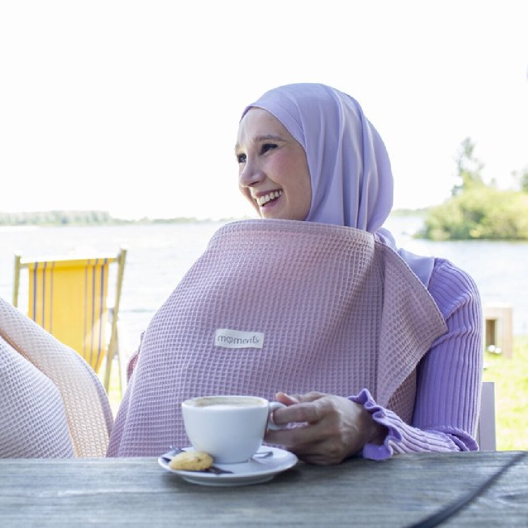 Moments borstvoedingsdoek zandkleur Moments