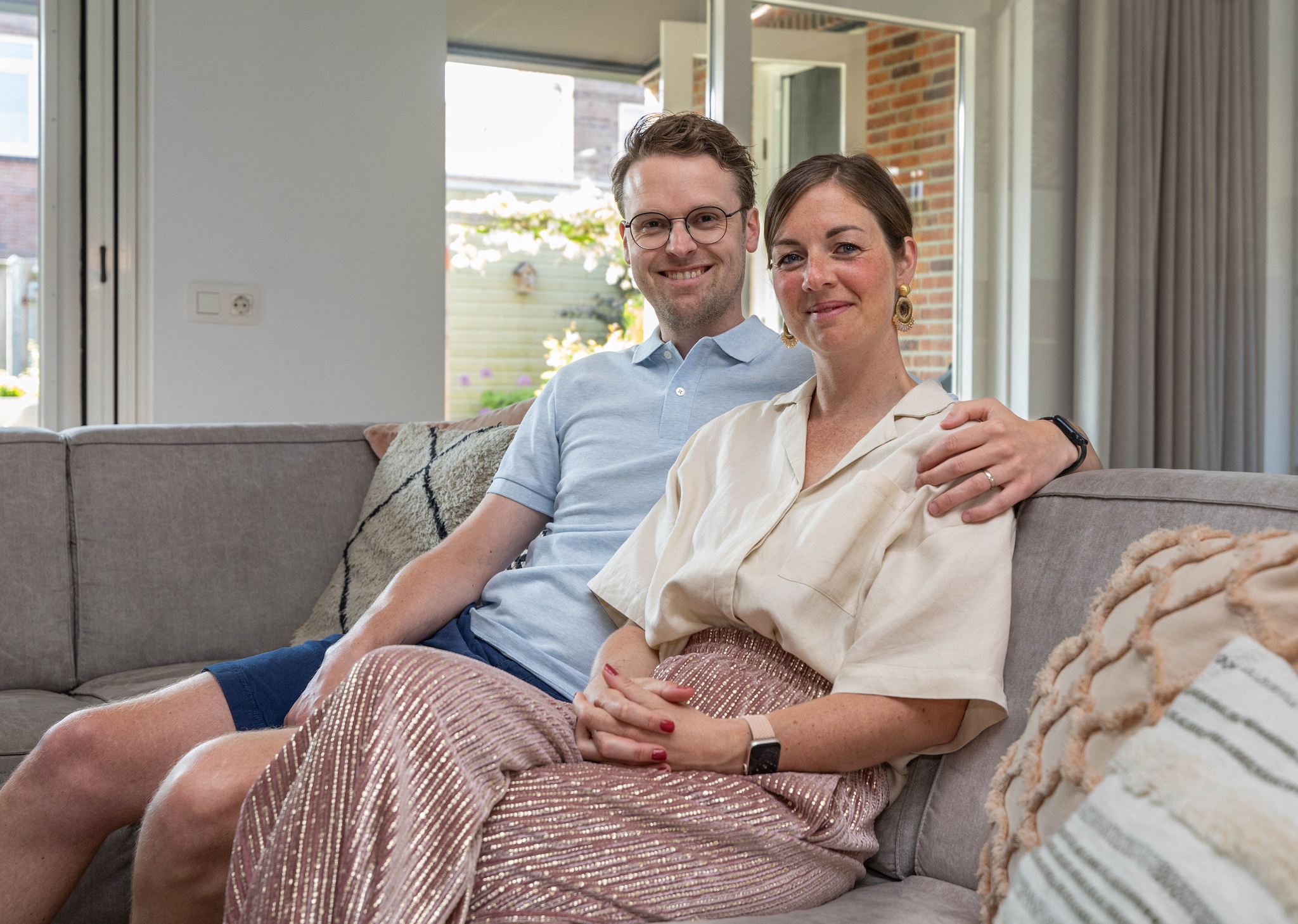 Paul en Sharon Harbers thuis in Kloetinge. Johan van der Heijden