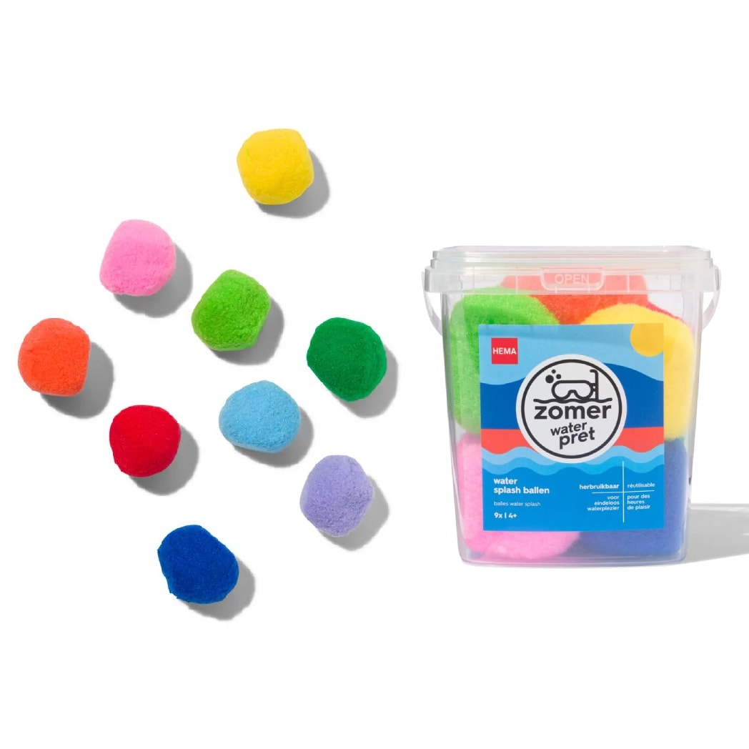 herbruikbare water splash ballen - 9 stuks HEMA