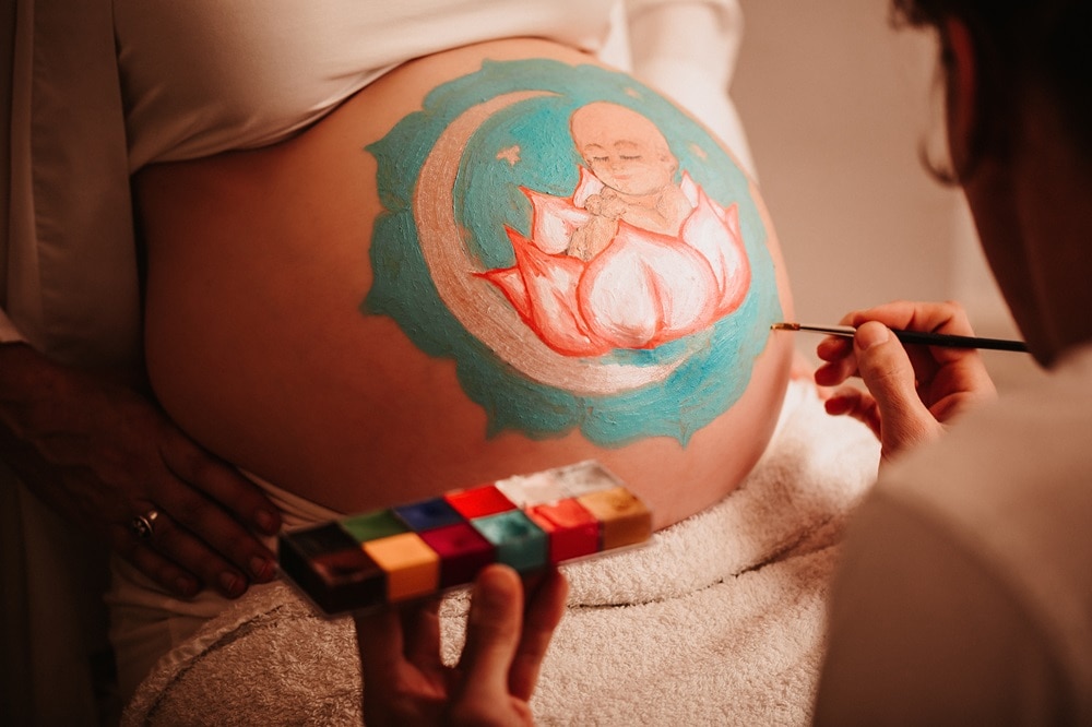 belly painting Getty Images