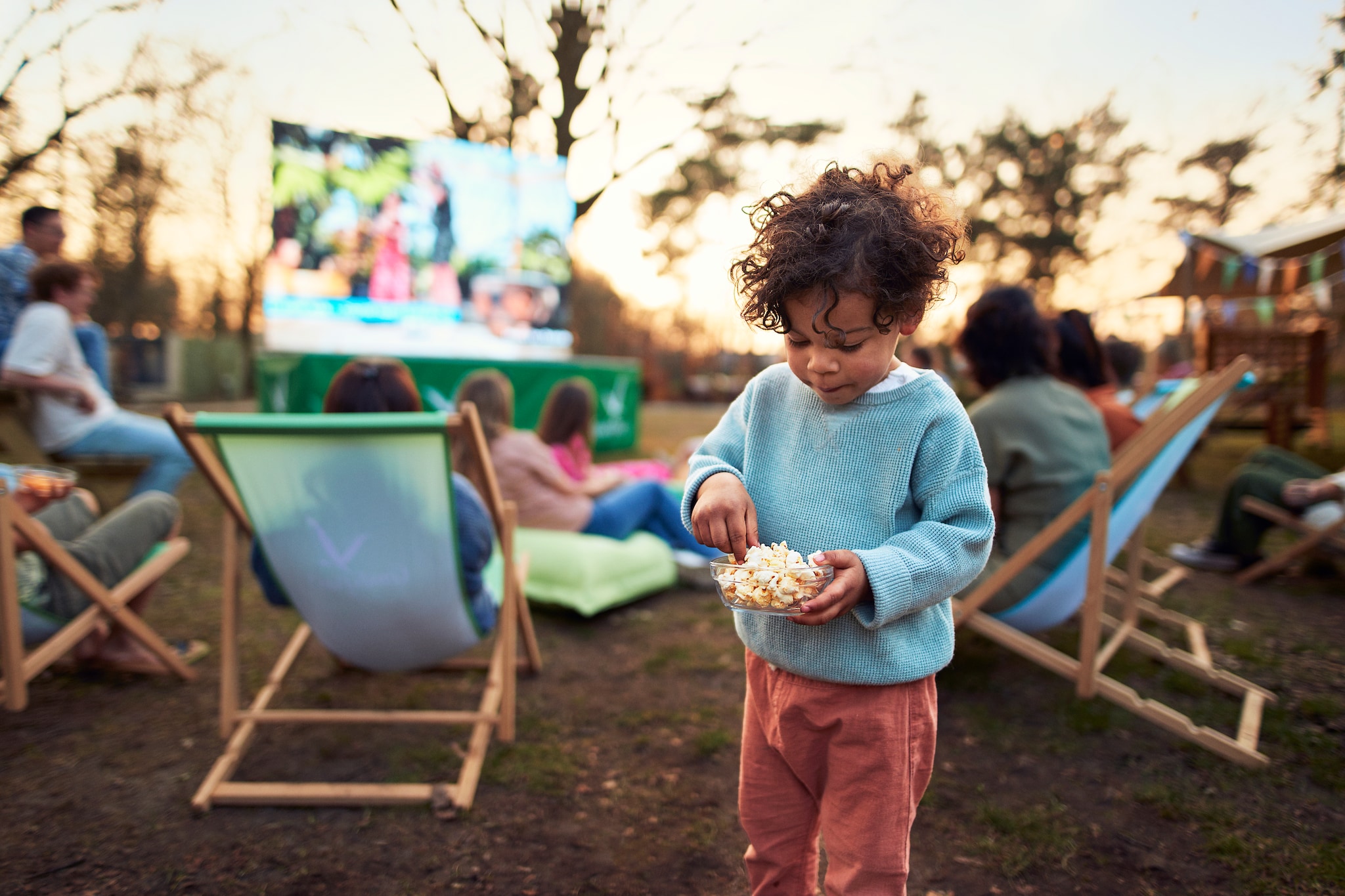 Buiten bioscoop bij de Summer Hotspot Center Parcs