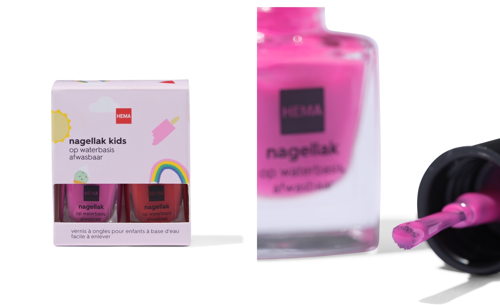 hema afwasbare nagellak op waterbasis kinderen HEMA