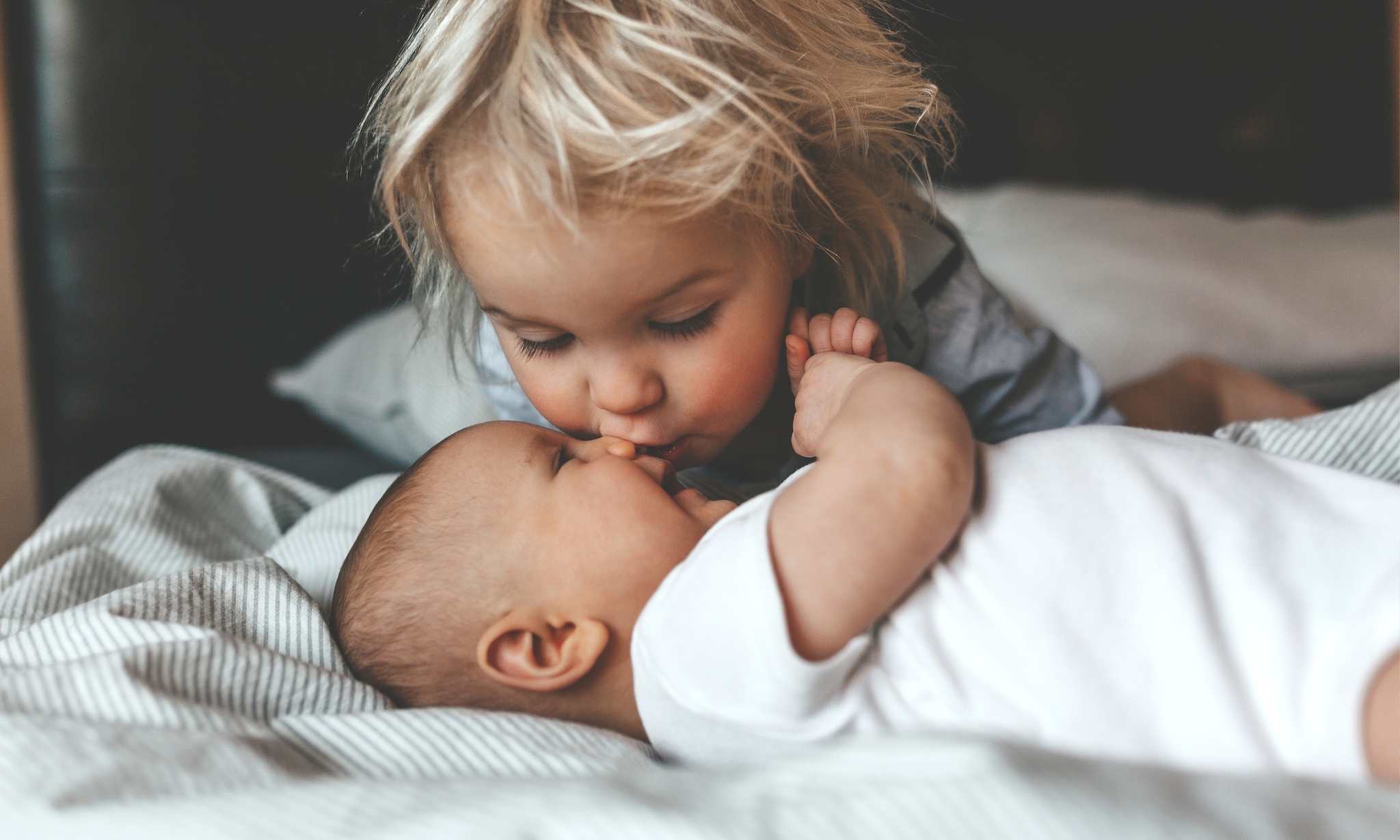 Baby en grote broer Getty Images