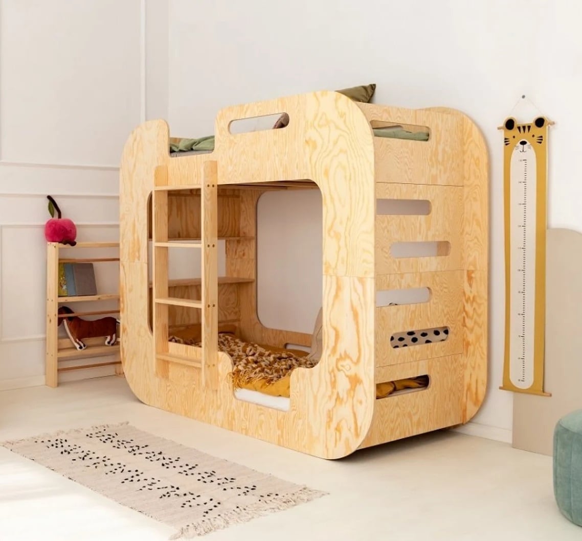 montessori vloerbed en hoogslaper in een KidooCrafts