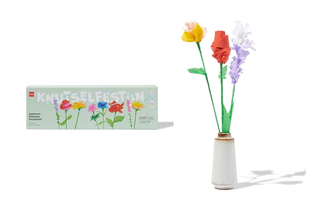 hema papieren bloemen knutselen HEMA