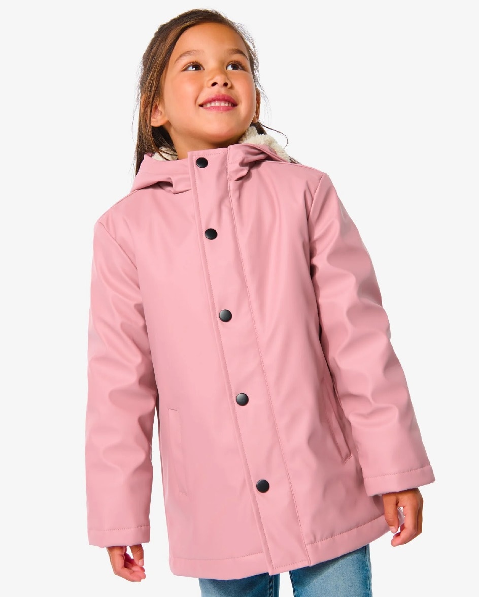 Roze regenjas met capuchon Hema