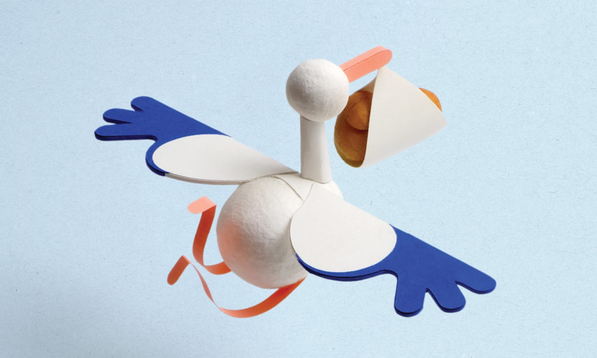 Kraamwerk Ooievaar Lichtblauw HR Beeld: Anna Bay