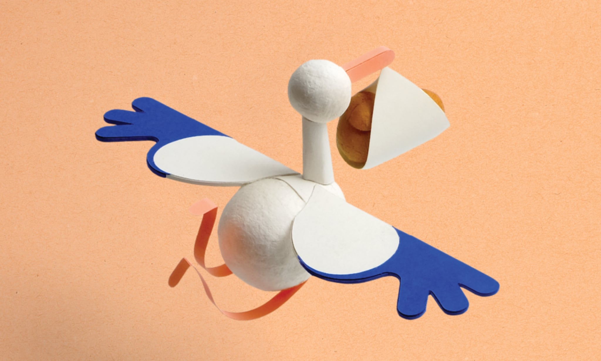 Kraamwerk Ooievaar Oranje HR Beeld: Anna Bay