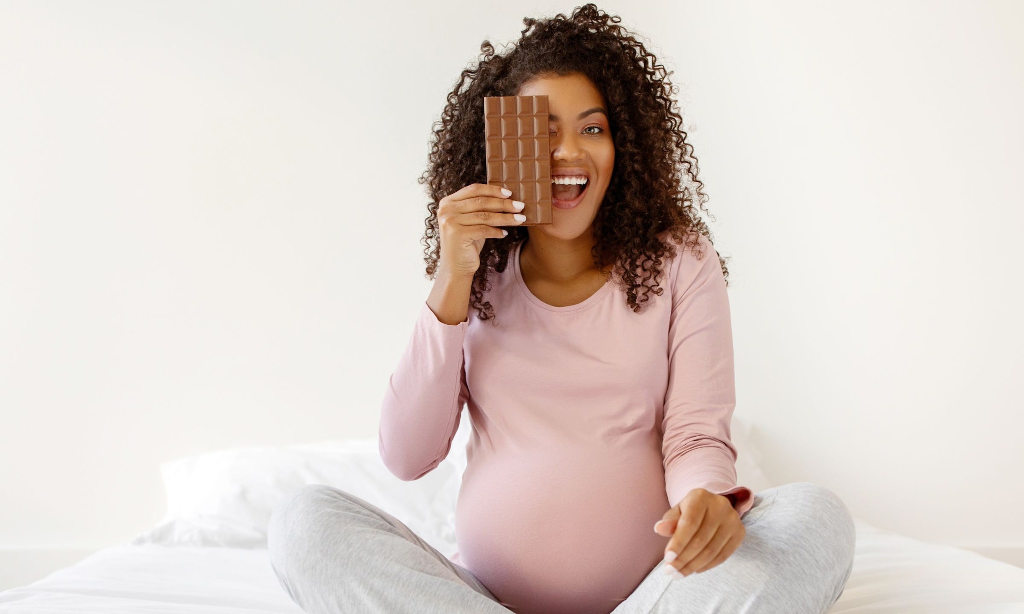 Mag je chocolade eten tijdens je zwangerschap? Getty Images