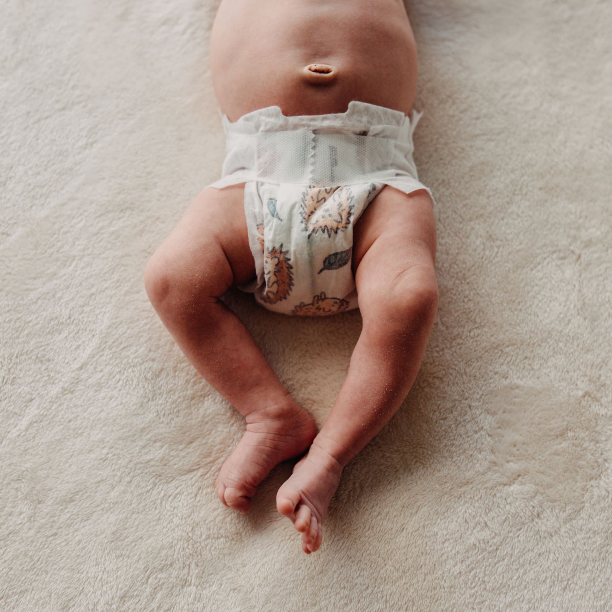 navel verzorgen van een pasgeboren baby