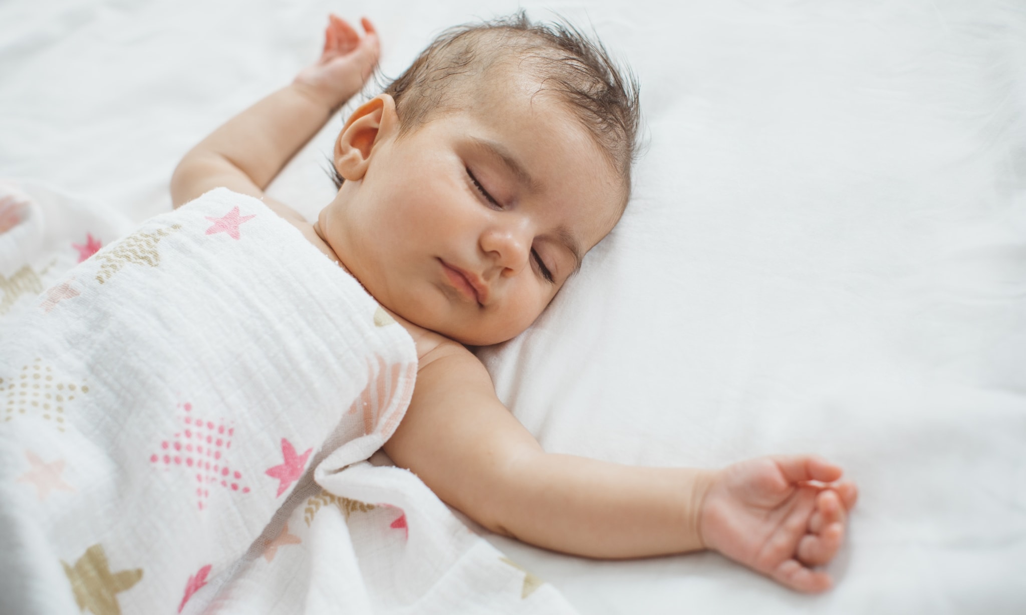 Baby in bed Getty Images