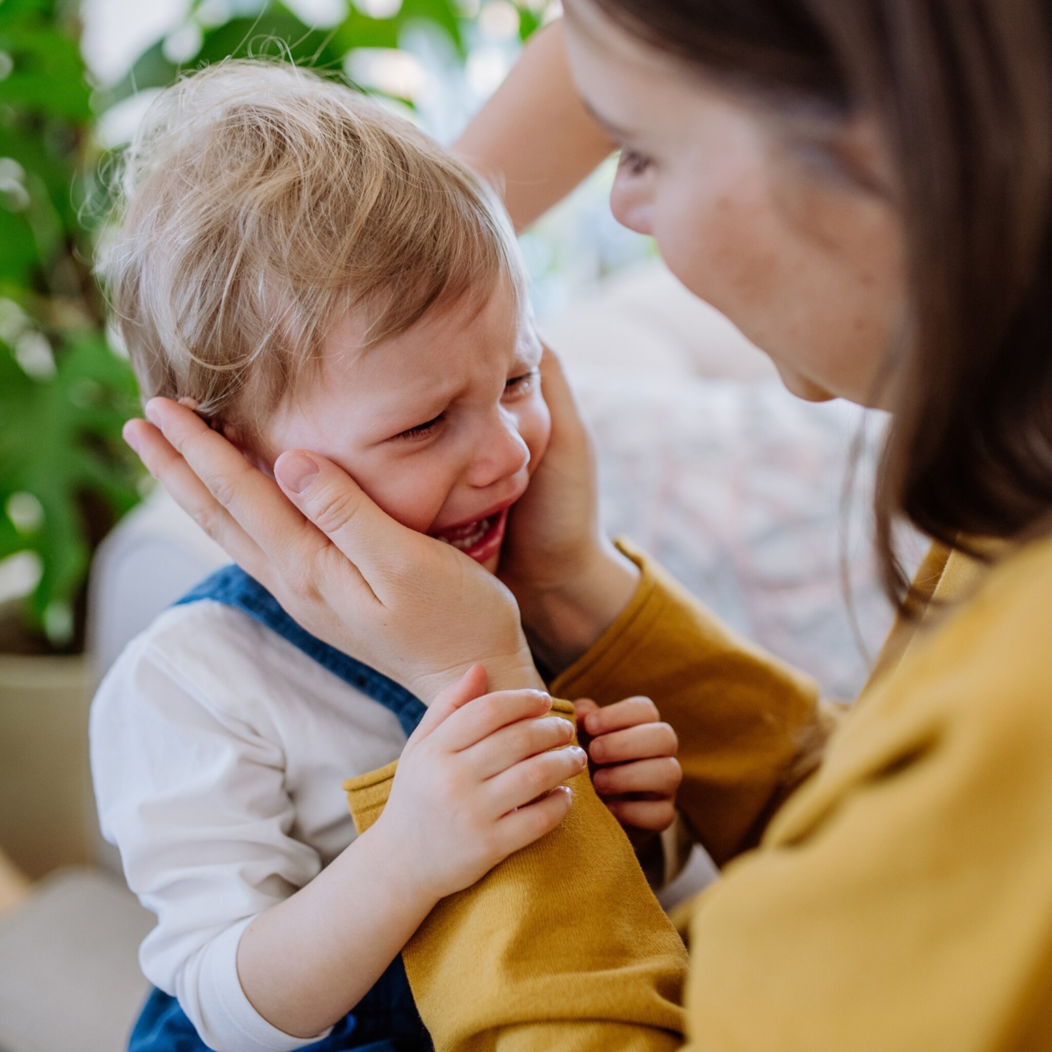 ouders delen grappige huilpartijen kind