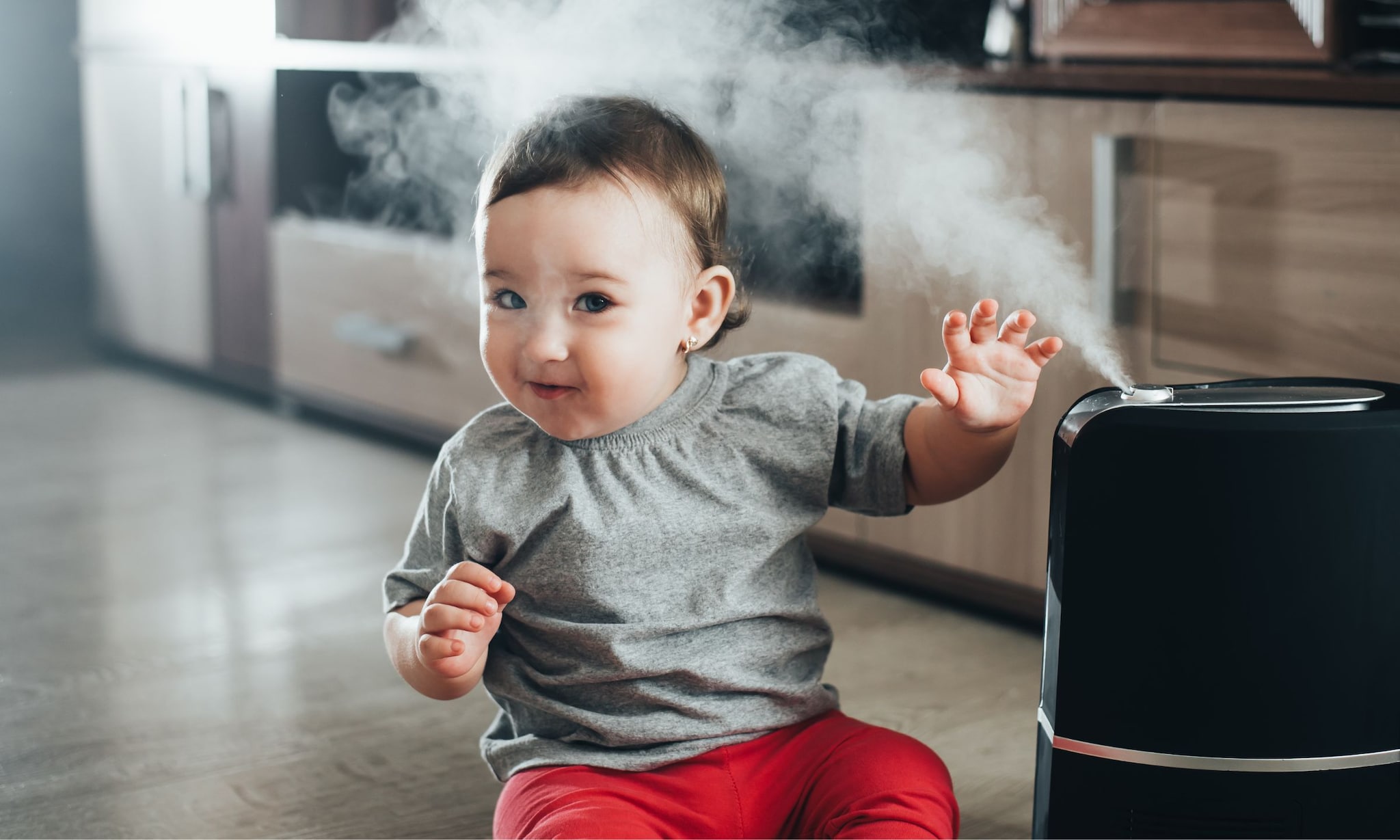 Luchtbevochtiger voor je baby: hoe werkt dat? Getty Images