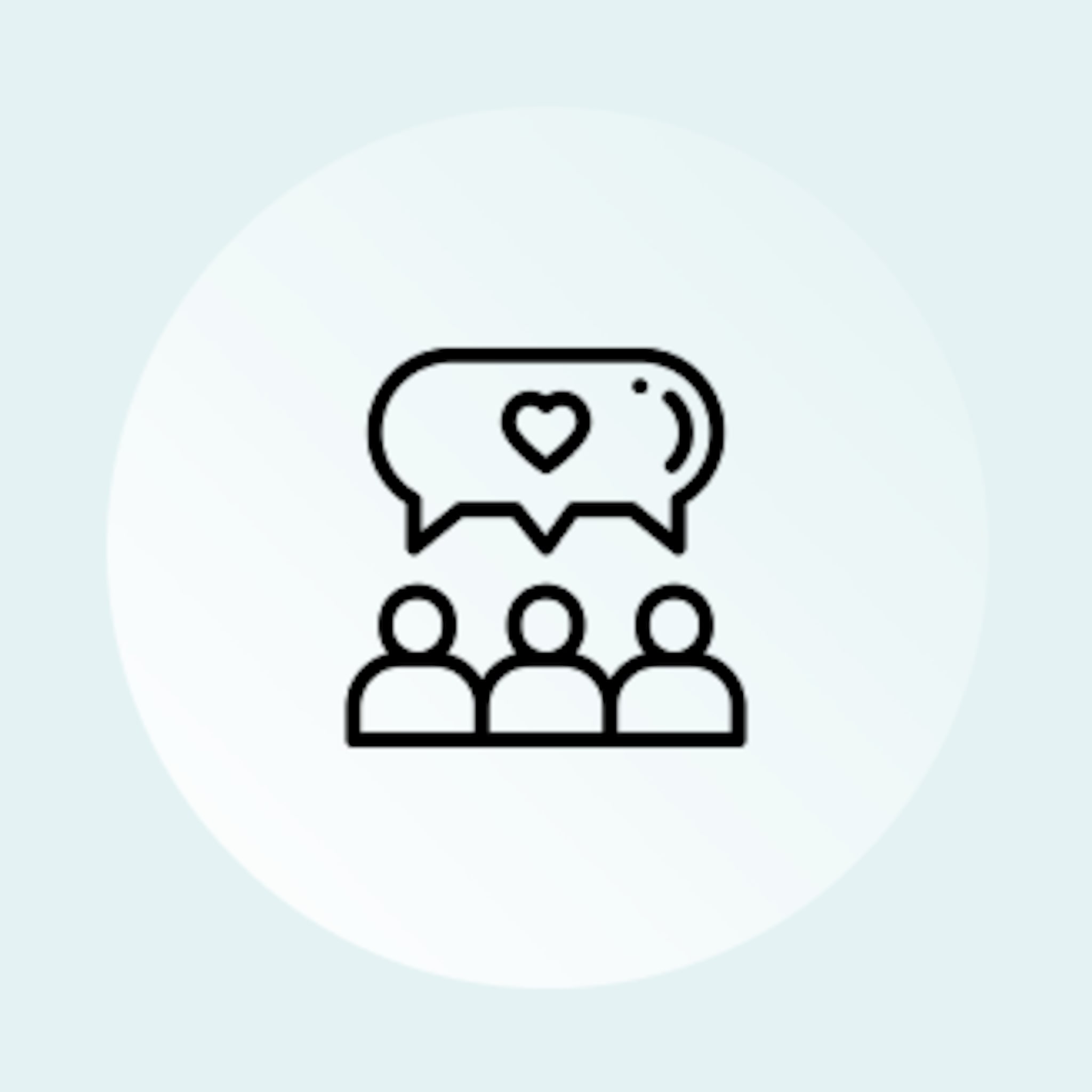 Praat met de  community