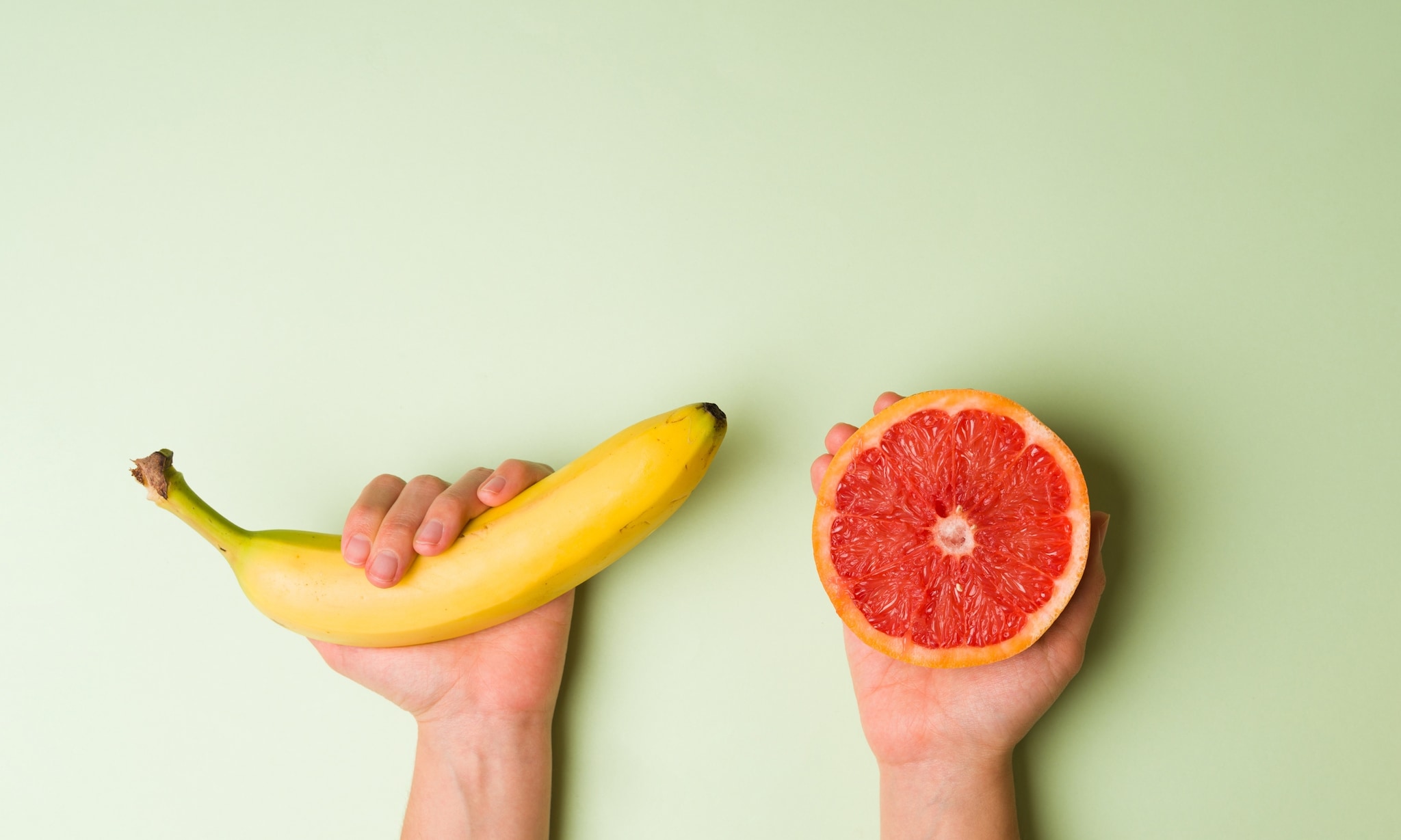 Banaan en grapefruit apart bij rubriek Seksdagboek Getty Images